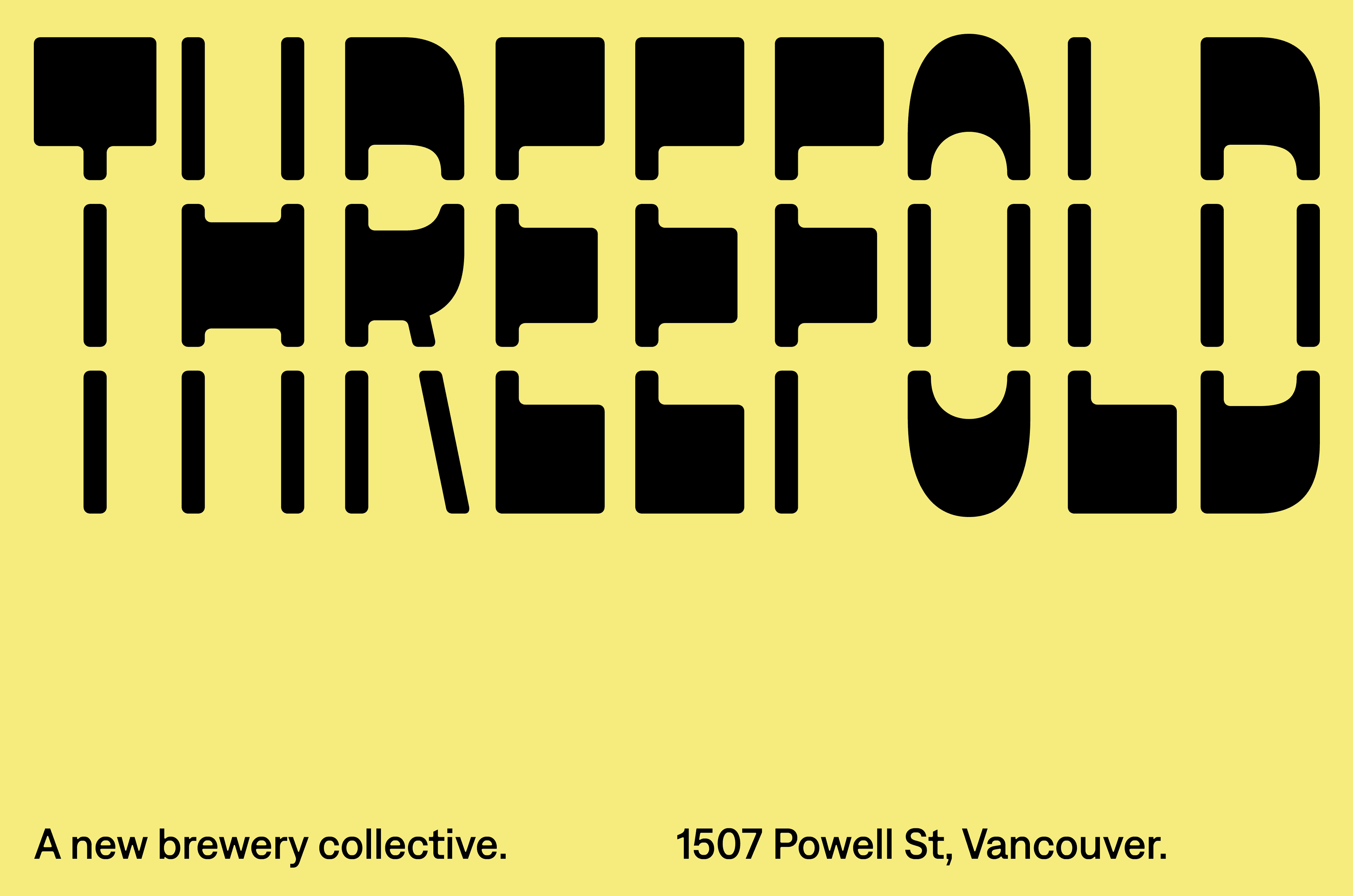 Threefold logo designed by Post Projects