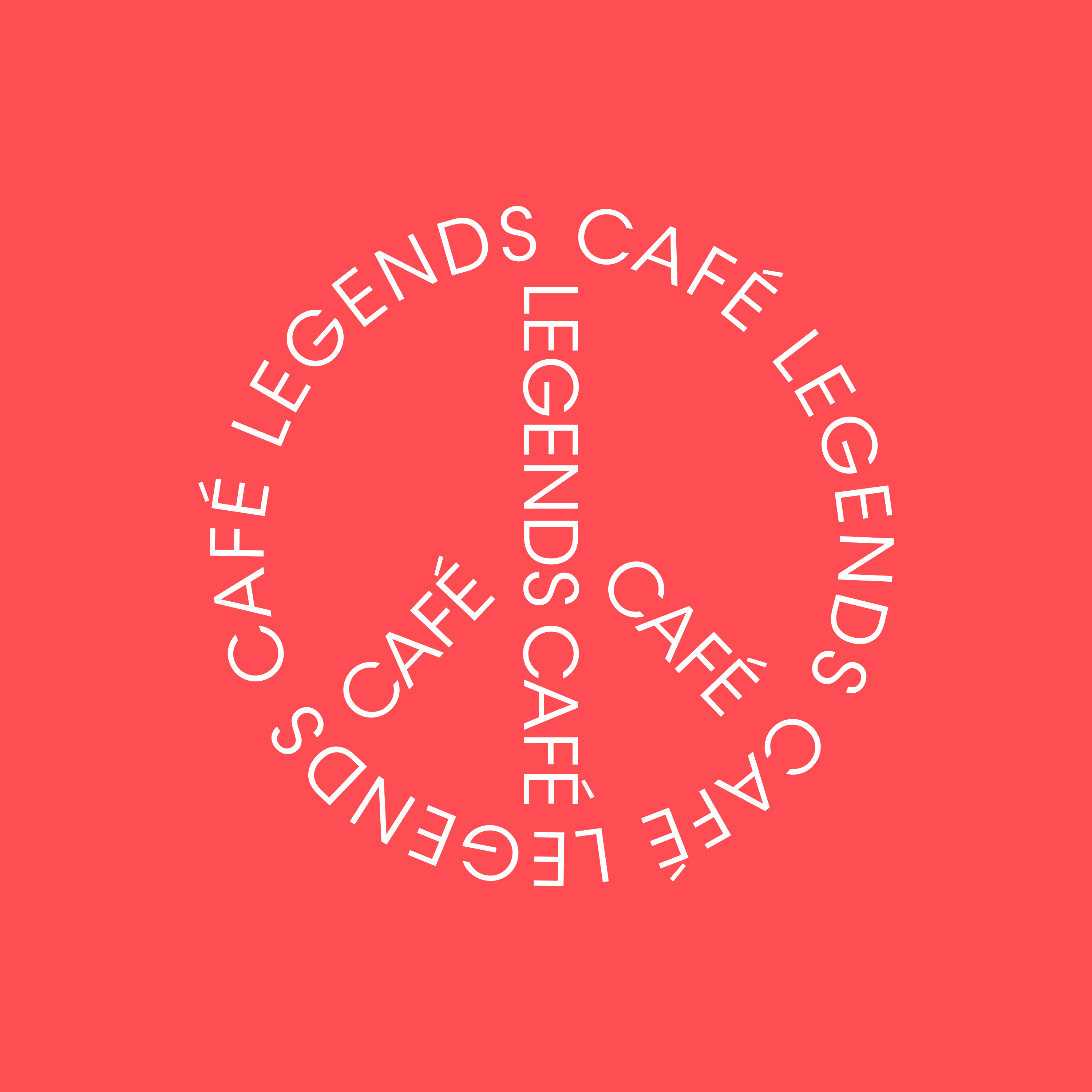 Legends Cafe peace logo