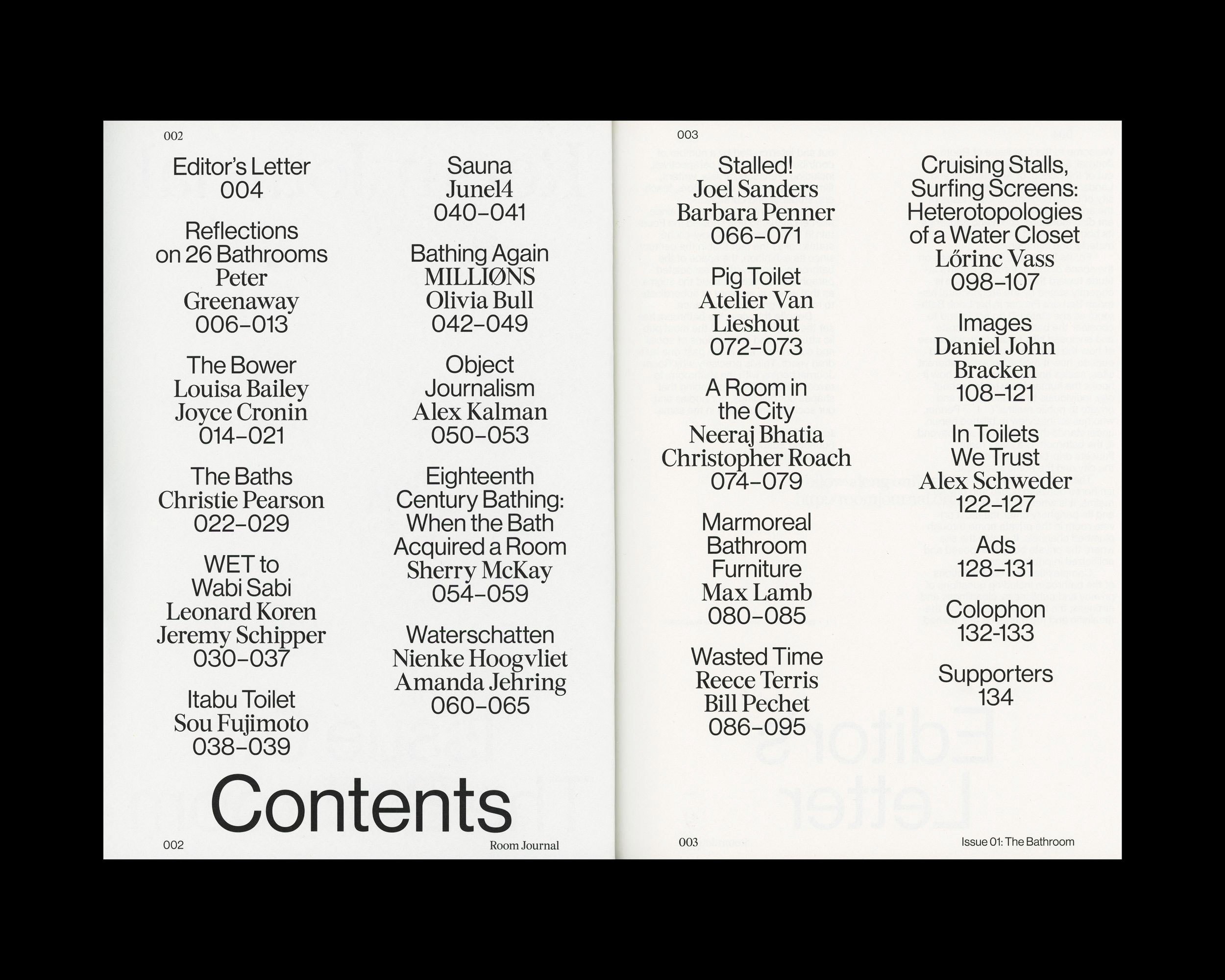 Contents page