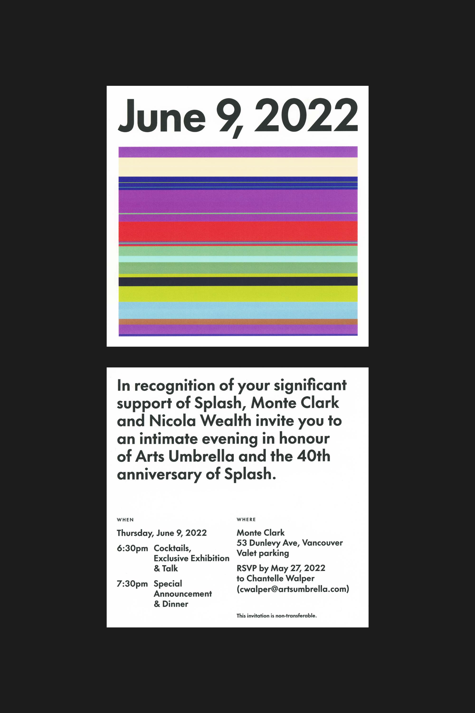Splash invite by Post Projects
